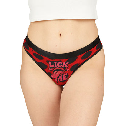 2AM LicK Me Thong CHeetah red