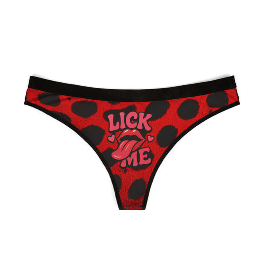 2AM LicK Me Thong CHeetah red